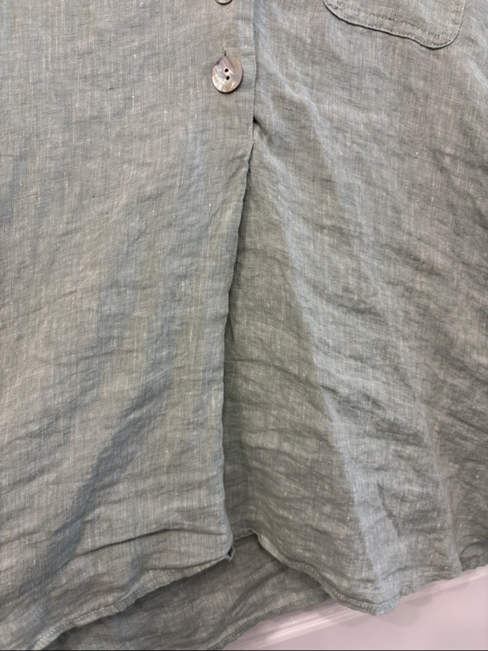 J. Jill  Pure Jill Light Sage Green 100% Linen Tunic - Picture 6 of 10